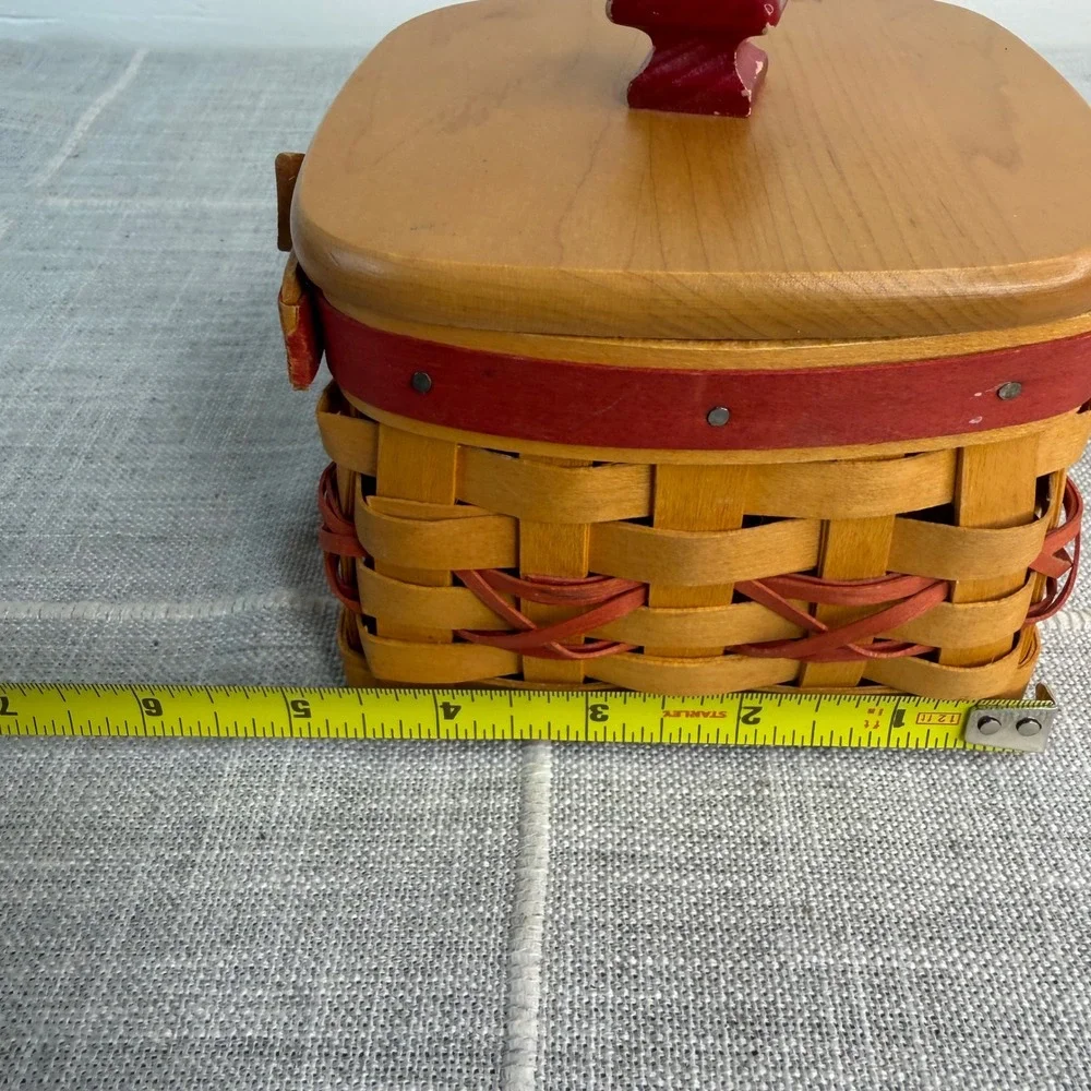 Longaberger Small Square Basket w Lid Cottagecore Tree‎ Trimming 2000